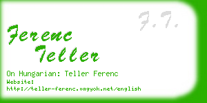 ferenc teller business card